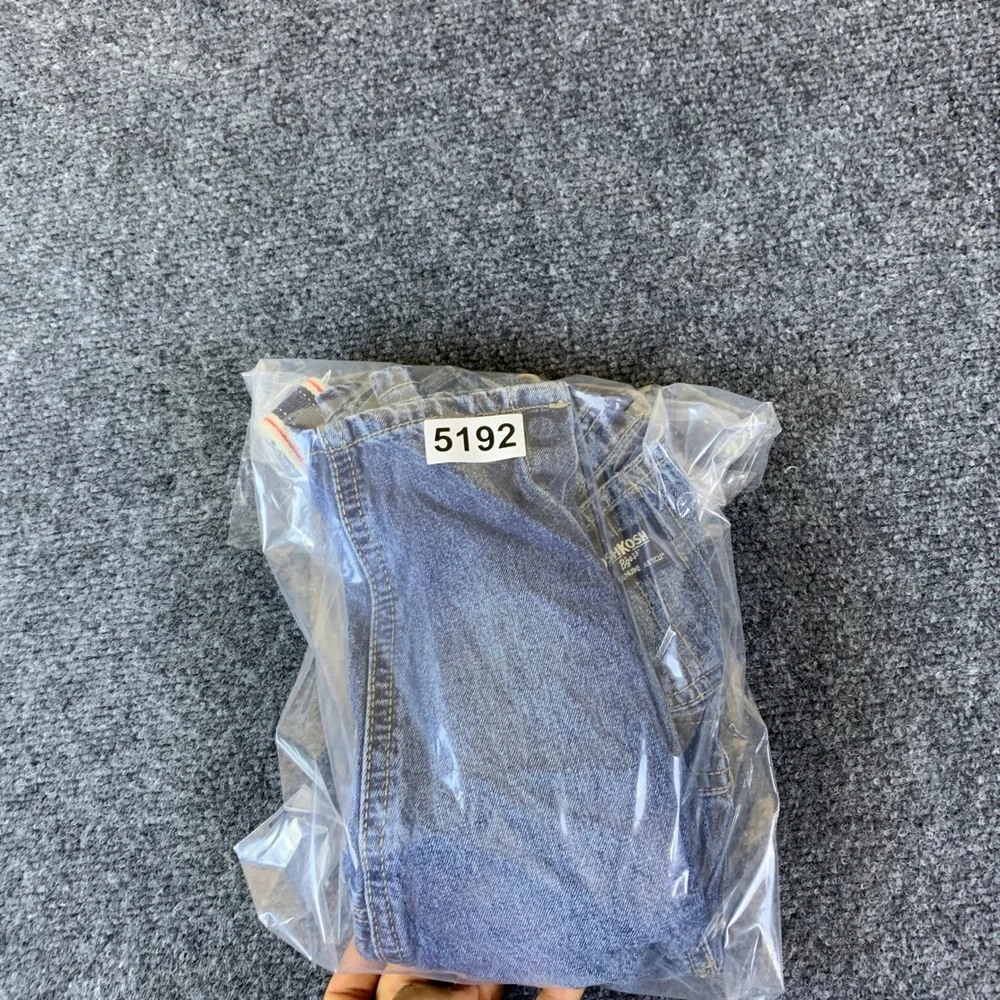 Vintage OshKosh B'gosh Denim‎ Overalls Baby 12M Blue Striped Straps Carpenter